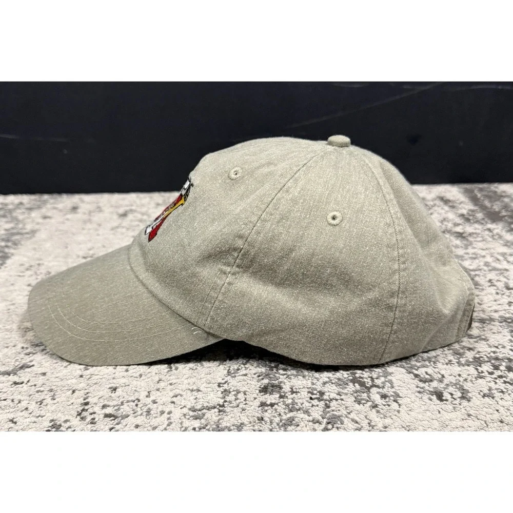 Adams Hat K95 Strapback Cap Gray Embroidered Logo Leather Strap Cotton Dad Hat